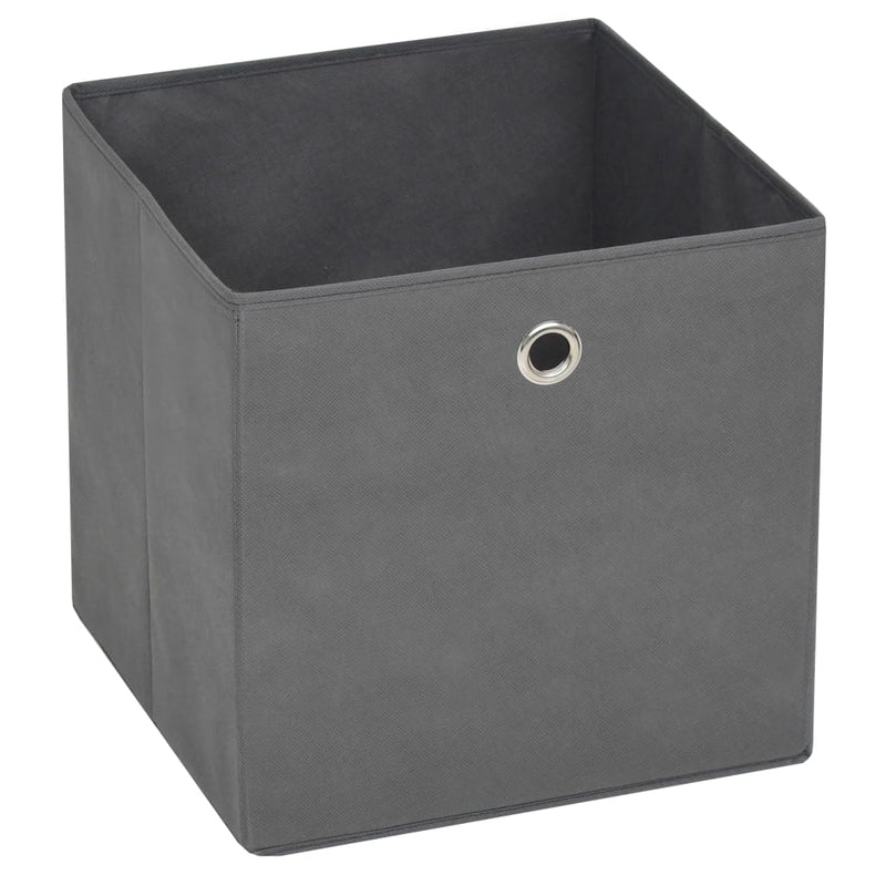 Load image into Gallery viewer, Vidaxl opbergboxen 10 st 28x28x28 cm nonwoven stof grijs
