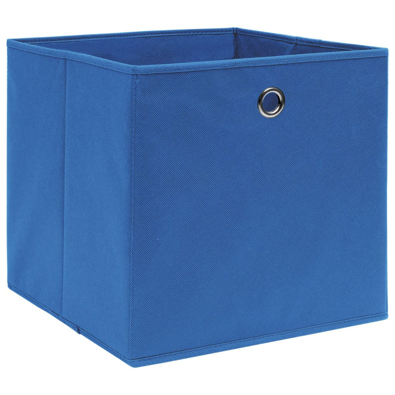 Load image into Gallery viewer, Vidaxl opbergboxen 10 st 28x28x28 cm nonwoven stof blauw
