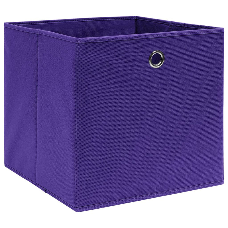 Load image into Gallery viewer, Vidaxl opbergboxen 4 st 28x28x28 cm nonwoven stof paars
