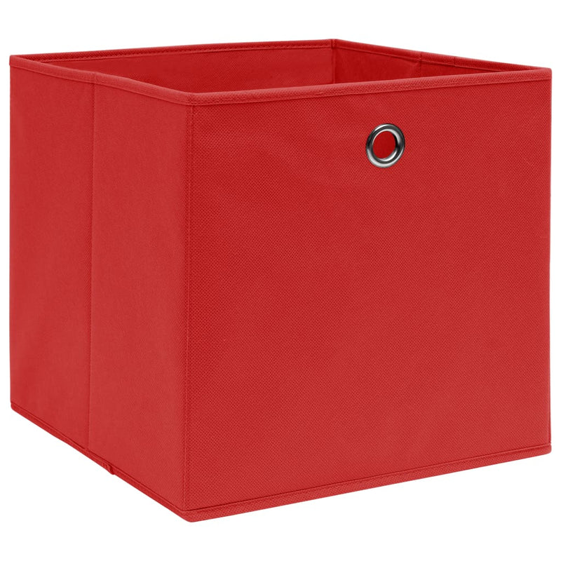 Load image into Gallery viewer, Vidaxl opbergboxen 10 st 28x28x28 cm nonwoven stof rood
