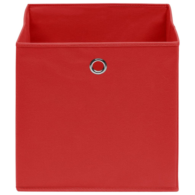 Load image into Gallery viewer, Vidaxl opbergboxen 10 st 28x28x28 cm nonwoven stof rood

