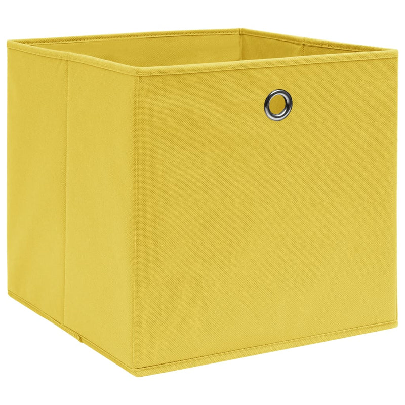 Load image into Gallery viewer, Vidaxl opbergboxen 10 st 28x28x28 cm nonwoven stof geel
