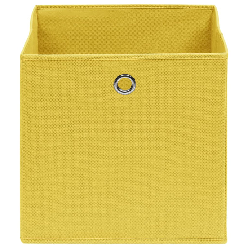 Load image into Gallery viewer, Vidaxl opbergboxen 10 st 28x28x28 cm nonwoven stof geel
