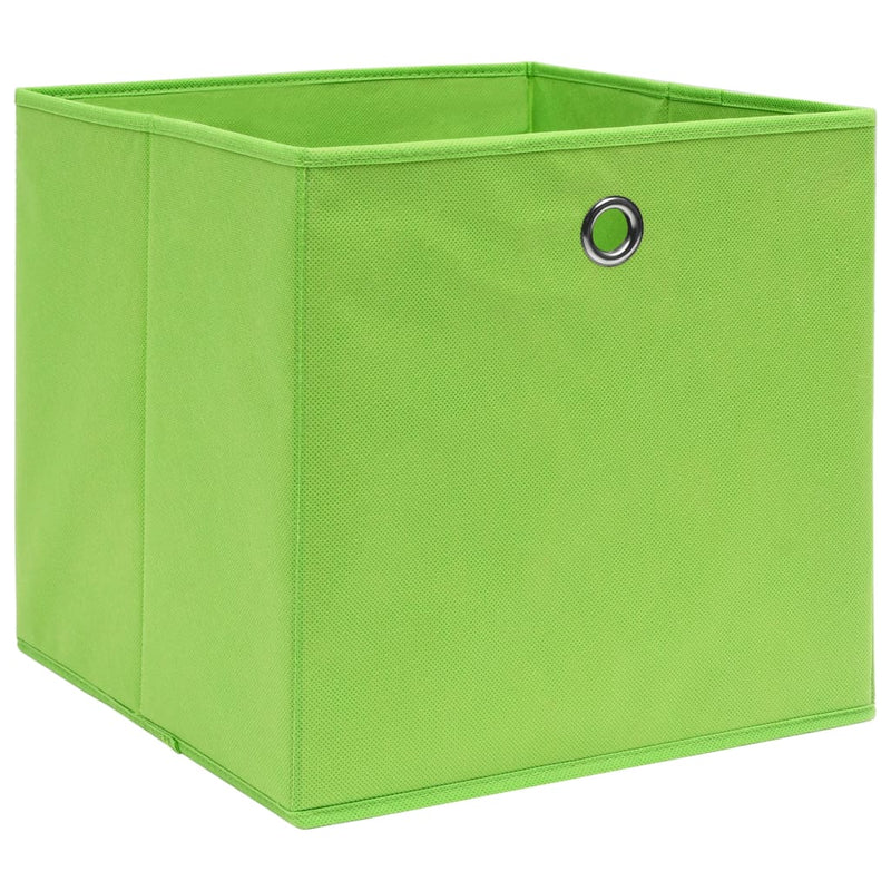 Load image into Gallery viewer, Vidaxl opbergboxen 4 st 28x28x28 cm nonwoven stof groen
