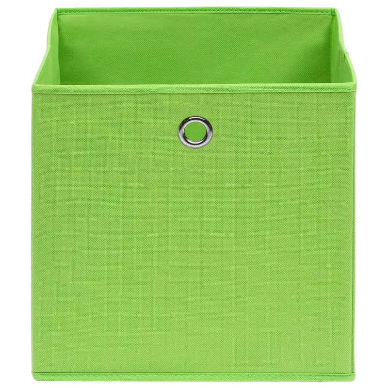 Load image into Gallery viewer, Vidaxl opbergboxen 4 st 28x28x28 cm nonwoven stof groen

