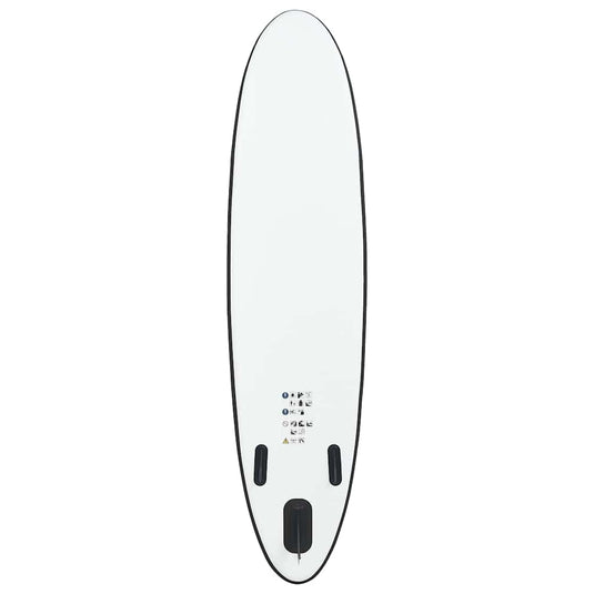 Vidaxl stand up paddleboardset opblaasbaar zwart en wit