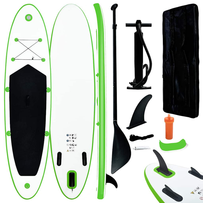 Load image into Gallery viewer, Vidaxl stand-up paddleboard opblaasbaar groen en wit
