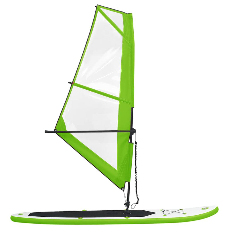 Load image into Gallery viewer, Vidaxl stand up paddleboard opblaasbaar met zeilset groen en wit
