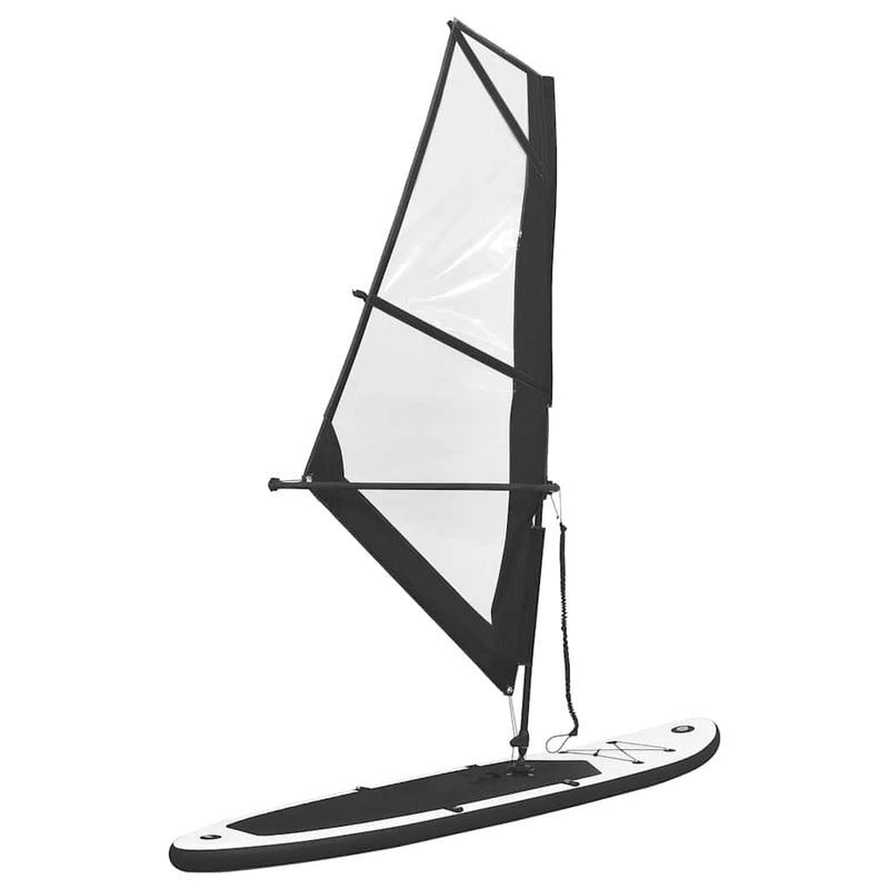 Load image into Gallery viewer, Vidaxl stand up paddleboard opblaasbaar met zeilset zwart en wit
