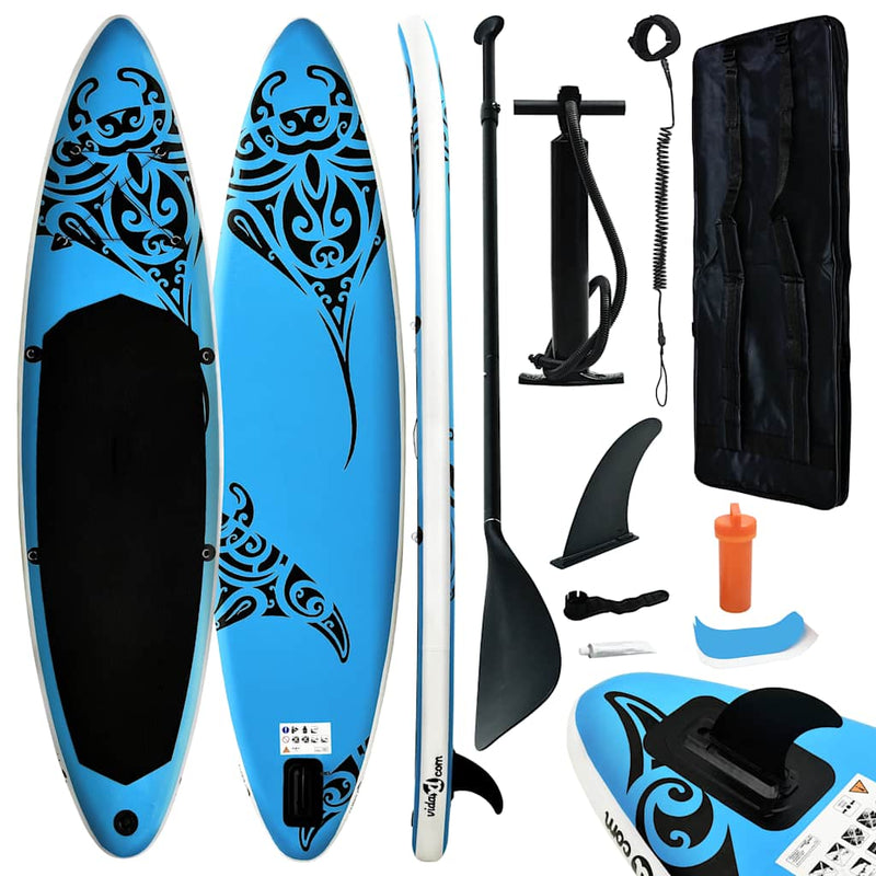 Load image into Gallery viewer, Vidaxl stand up paddleboardset opblaasbaar 320x76x15 cm blauw
