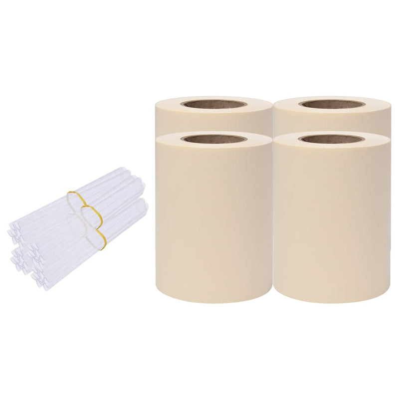 Afbeelding laden in galerijviewer, Vidaxl tuinschermen 4 st 35x0,19 m pvc crèmekleurig
