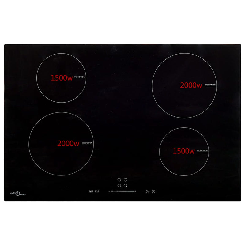 Load image into Gallery viewer, Vidaxl inductiekookplaat 4 zones aanraakbediening 7000 w 77 cm glas
