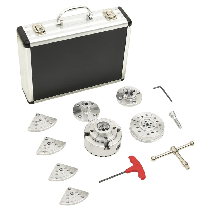 Load image into Gallery viewer, Vidaxl houtklauwplatenset voor 3,75 inch zelfcentrerend staal
