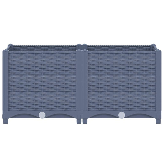 Vidaxl plantenbak verhoogd 80x40x38 cm polypropyleen