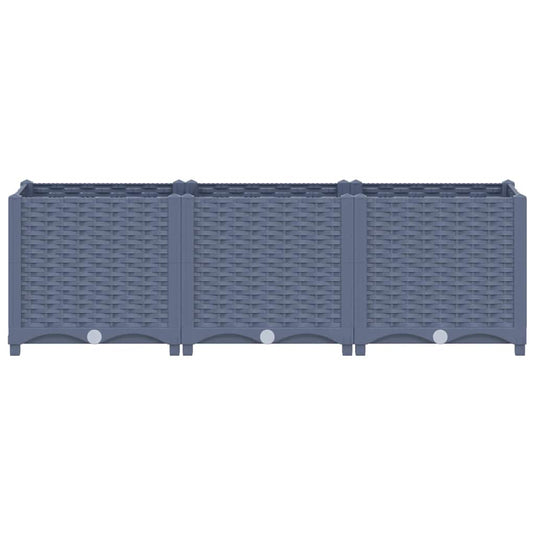 Vidaxl plantenbak verhoogd 120x40x38 cm polypropyleen