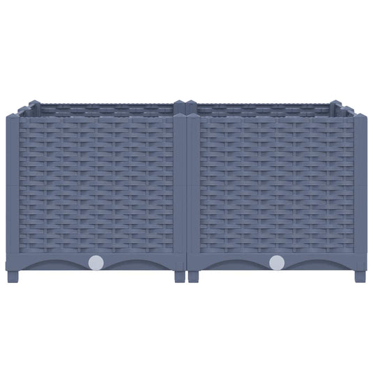 Vidaxl plantenbak verhoogd 80x80x38 cm polypropyleen