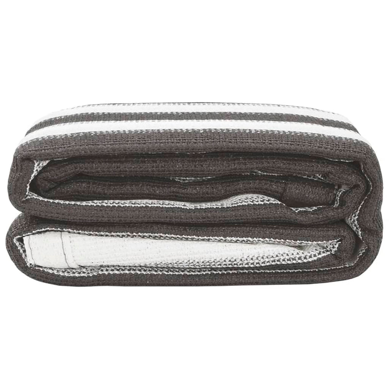 Load image into Gallery viewer, Vidaxl tenttapijt 200x400 cm antracietkleurig en wit
