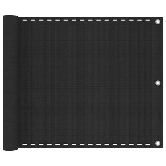 Vidaxl balkonscherm 75x500 cm hdpe antracietkleurig