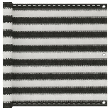 Vidaxl balkonscherm 90x300 cm hdpe antracietkleurig en wit
