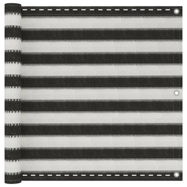 Vidaxl balkonscherm 90x500 cm hdpe antracietkleurig en wit
