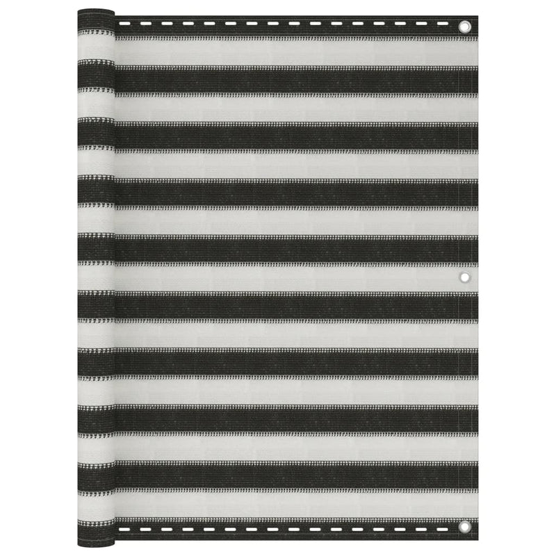 Load image into Gallery viewer, Vidaxl balkonscherm 120x300 cm hdpe antracietkleurig en wit
