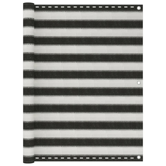 Vidaxl balkonscherm 120x300 cm hdpe antracietkleurig en wit