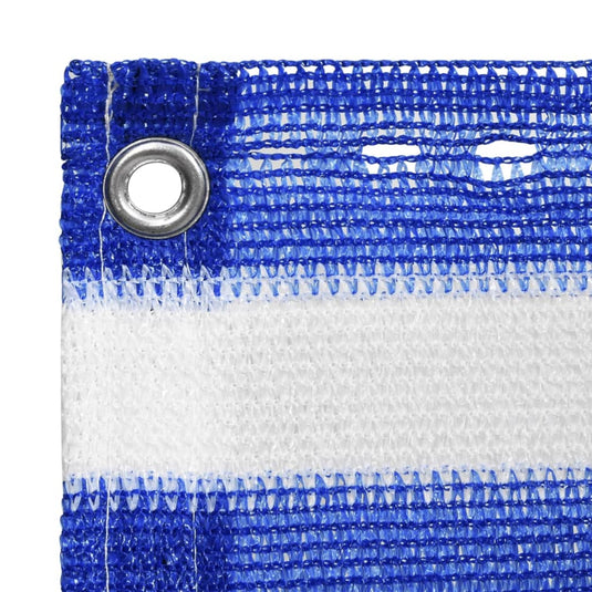 Vidaxl balkonscherm 75x500 cm hdpe blauw en wit