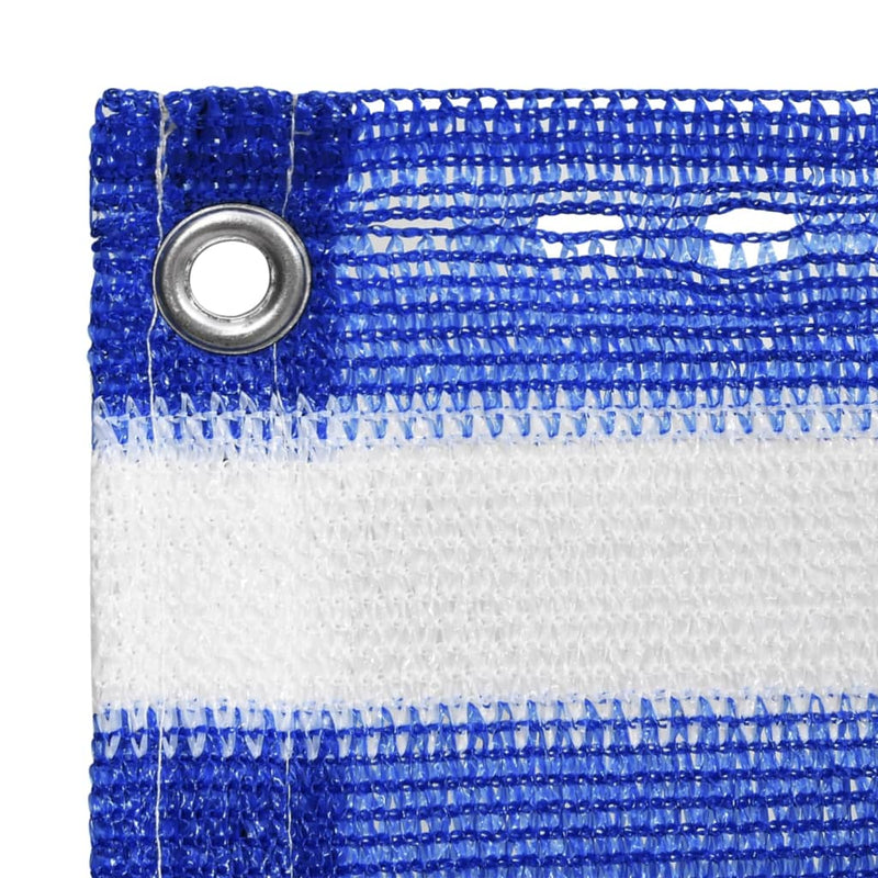 Load image into Gallery viewer, Vidaxl balkonscherm 90x300 cm hdpe blauw en wit
