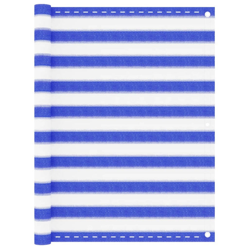 Load image into Gallery viewer, Vidaxl balkonscherm 120x500 cm hdpe blauw en wit
