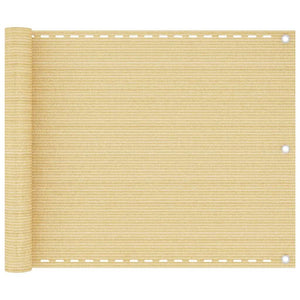 Vidaxl balkonscherm 75x500 cm hdpe beige