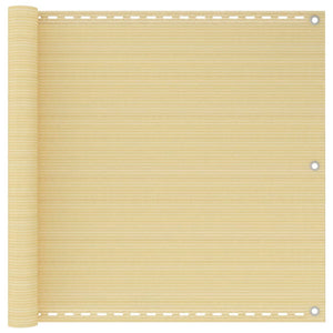 Vidaxl balkonscherm 90x600 cm hdpe beige