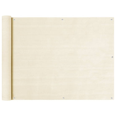 Vidaxl balkonscherm 90x500 cm hdpe crèmekleurig