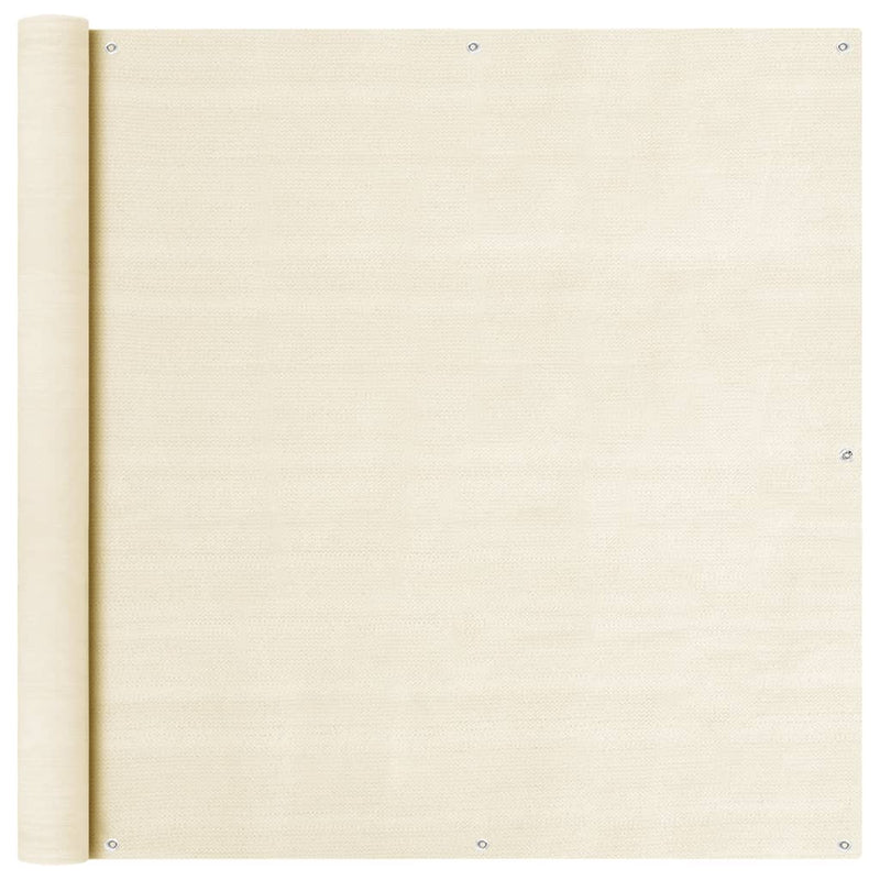 Load image into Gallery viewer, VidaXL Balkonscherm 120x400 cm HDPE crèmekleurig
