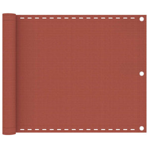 Vidaxl balkonscherm 75x400 cm hdpe terracottakleurig