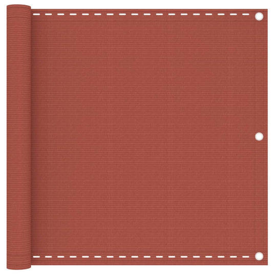 Vidaxl balkonscherm 90x600 cm hdpe terracottakleurig