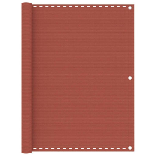 Vidaxl balkonscherm 120x500 cm hdpe terracotta