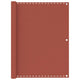 Vidaxl balkonscherm 120x500 cm hdpe terracotta