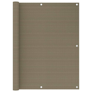 Vidaxl balkonscherm 120x500 cm hdpe taupe
