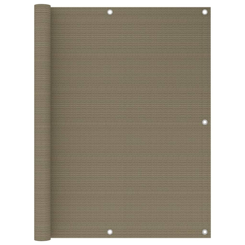 Load image into Gallery viewer, VidaXL Balkonscherm 120x500 cm HDPE taupe
