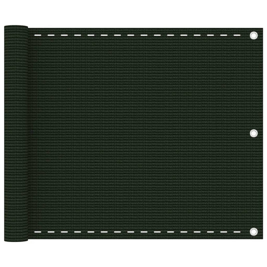 Vidaxl balkonscherm 75x300 cm hdpe donkergroen