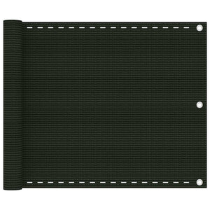Vidaxl balkonscherm 75x400 cm hdpe donkergroen