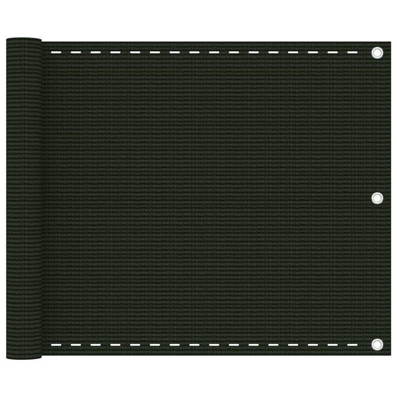 Load image into Gallery viewer, Vidaxl balkonscherm 75x400 cm hdpe donkergroen

