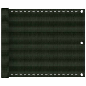 Vidaxl balkonscherm 75x500 cm hdpe donkergroen