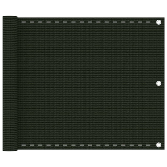Vidaxl balkonscherm 75x600 cm hdpe donkergroen