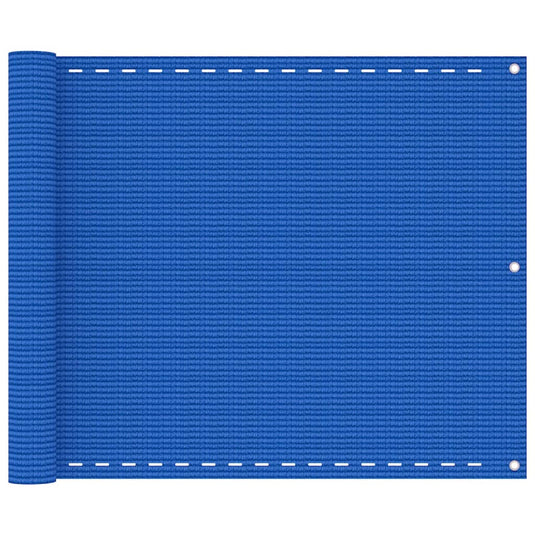 Vidaxl balkonscherm 75x400 cm hdpe blauw