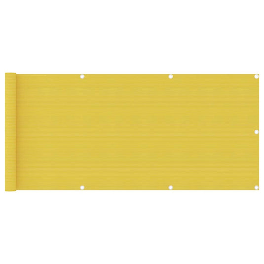 Vidaxl balkonscherm 75x300 cm hdpe geel