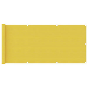Vidaxl balkonscherm 75x400 cm hdpe geel
