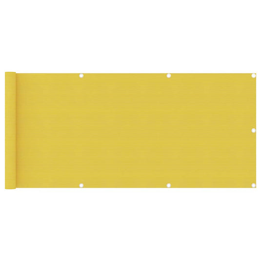 Vidaxl balkonscherm 75x400 cm hdpe geel