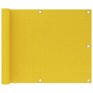 Vidaxl balkonscherm 75x600 cm hdpe geel