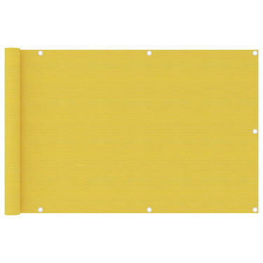 Vidaxl balkonscherm 90x400 cm hdpe geel